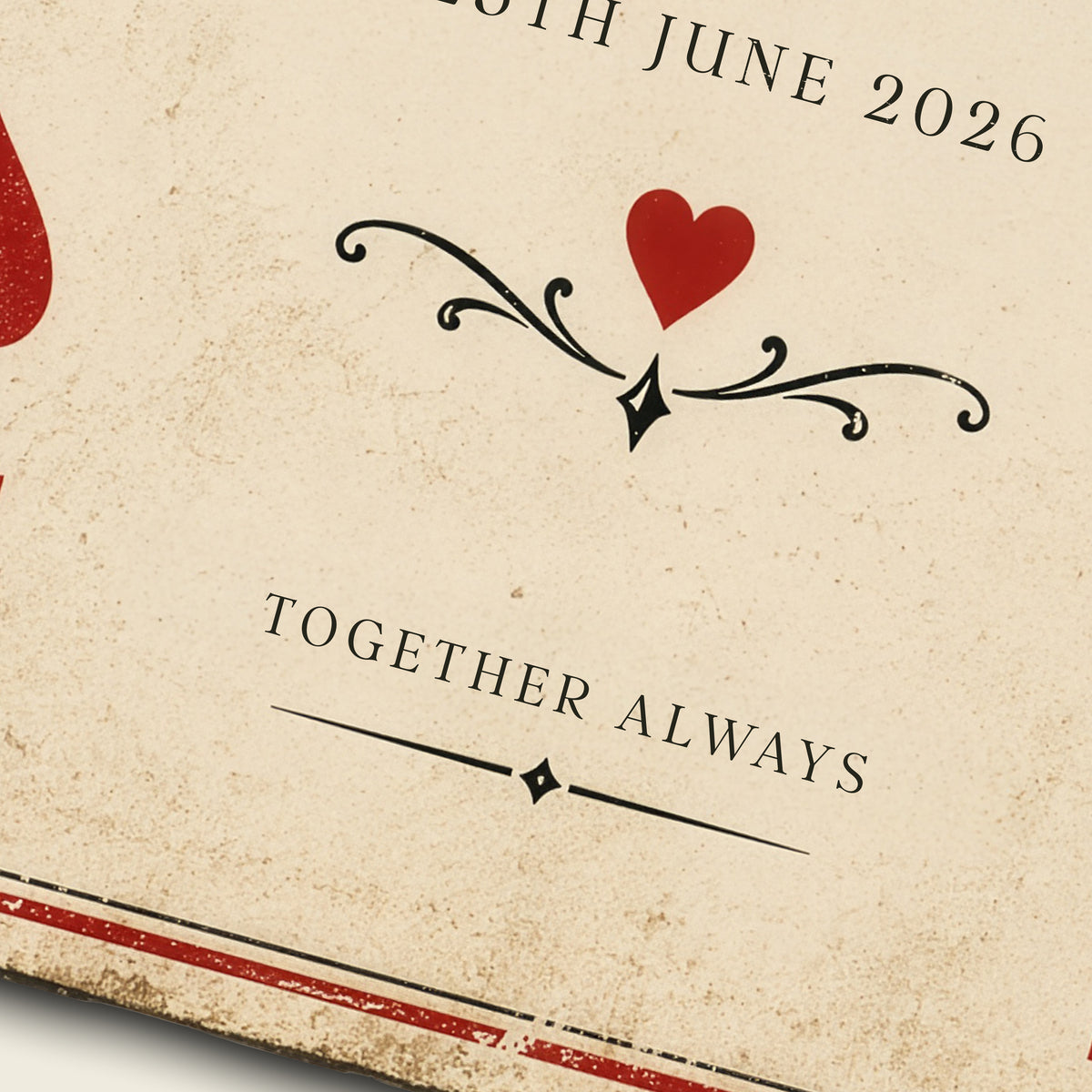 Personalised King & Queen of Hearts Print – Wedding & Anniversary Wall Art