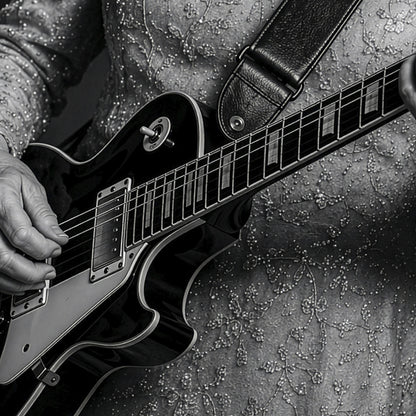 Queen Elizabeth II Guitar Print, Royal Rock Wall Art, British Music Poster, Black and White Queen Portrait, Alternative Royal Art