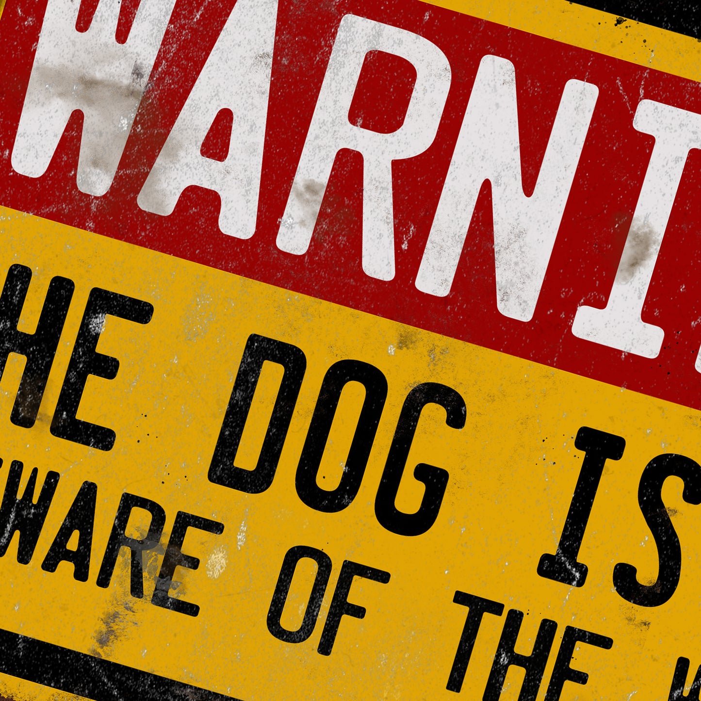 Funny Beware of the Wife Metal Sign – The Dog Is OK Warning Sign, Humorous Garden Gate Plaque, Novelty Aluminium Wall Sign