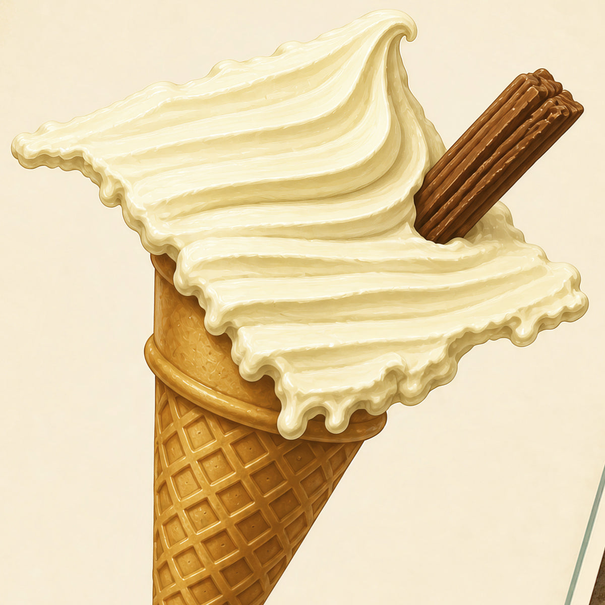 Isle of Wight Ice Cream Metal Sign – Vintage Style Dessert Wall Art, Retro Cone Print, Kitchen Cafe Decor Aluminium Sign