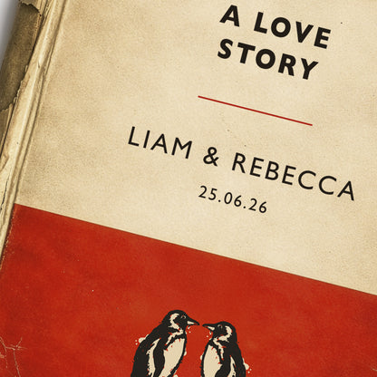 Personalised Love Story Print – Vintage Book Cover Wedding & Anniversary Gift