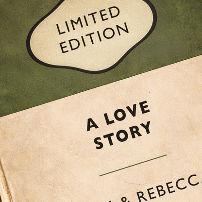 Personalised Love Story Print – Vintage Book Cover Wedding & Anniversary Gift
