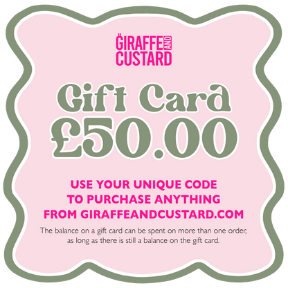Giraffe and Custard Gift Card