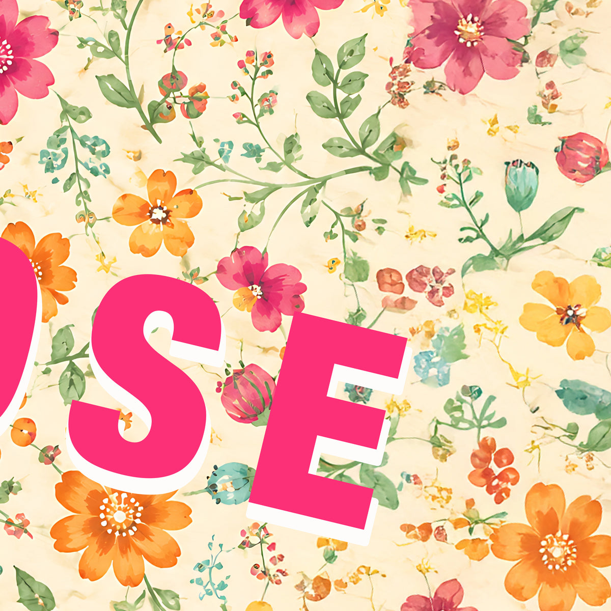 Personalised Floral Name Print – Colourful Nursery & Children’s Wall Art