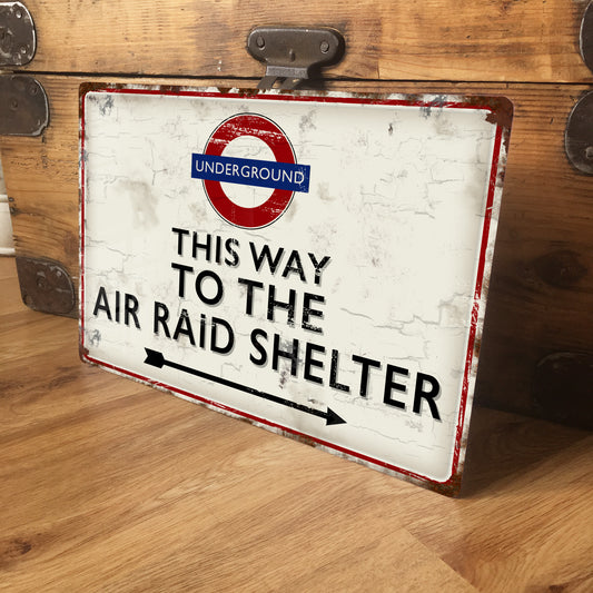Air Raid Shelter Sign Vintage world war 2 sign
