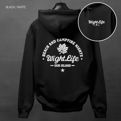 Wight Life Hoodie - Beach and Campfire Nights - Unisex Hoodie