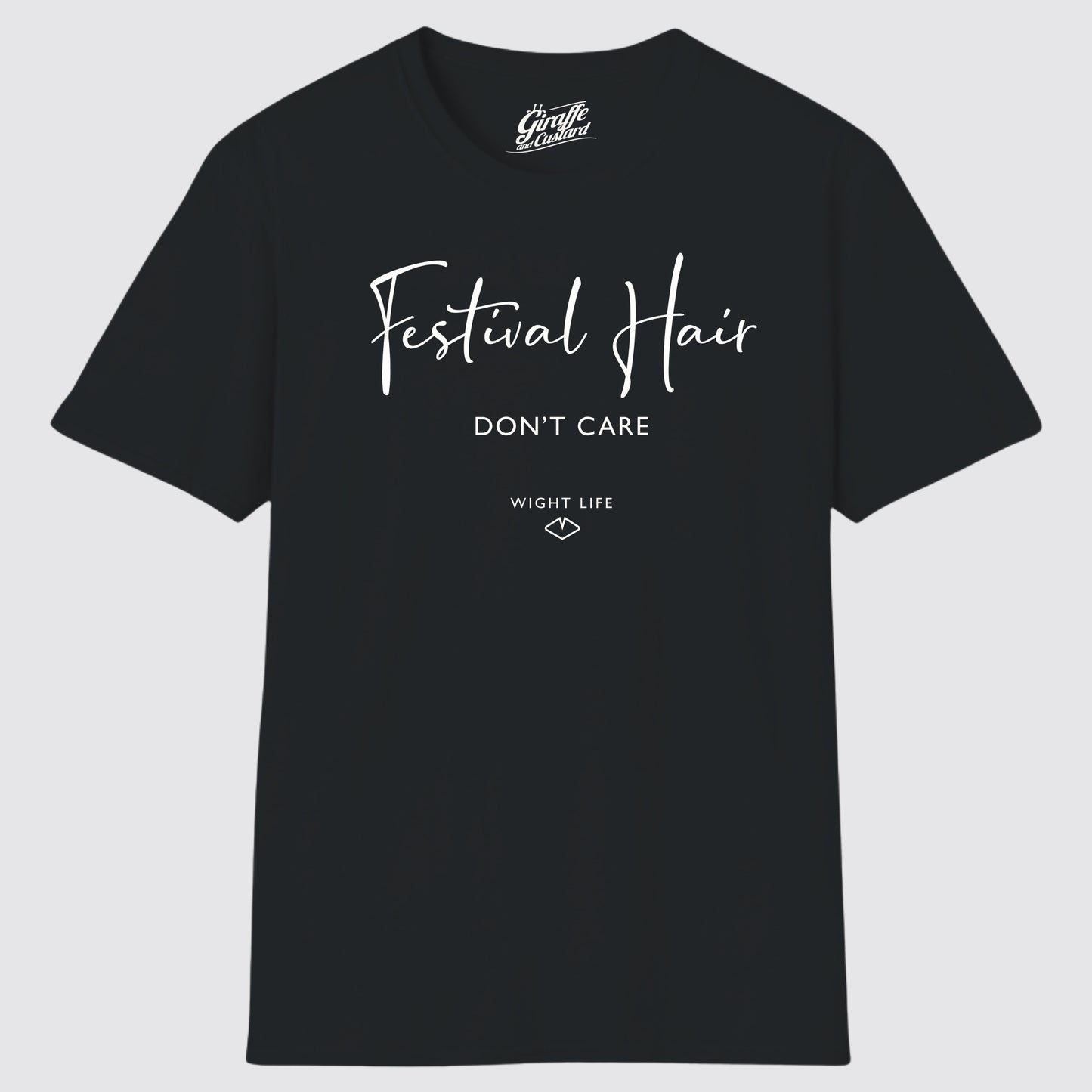 Wight Life T-Shirt - Festival Hair Don't Care - Unisex Isle of Wight Tee