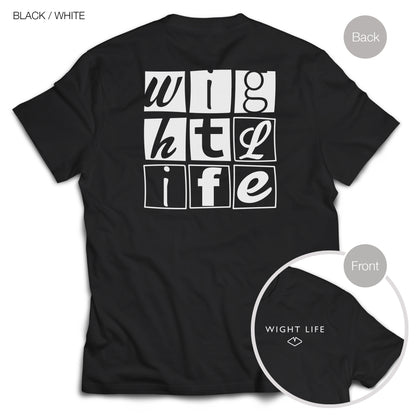Wight Life T-Shirt - Typo Boxes- Unisex Isle of Wight Tee