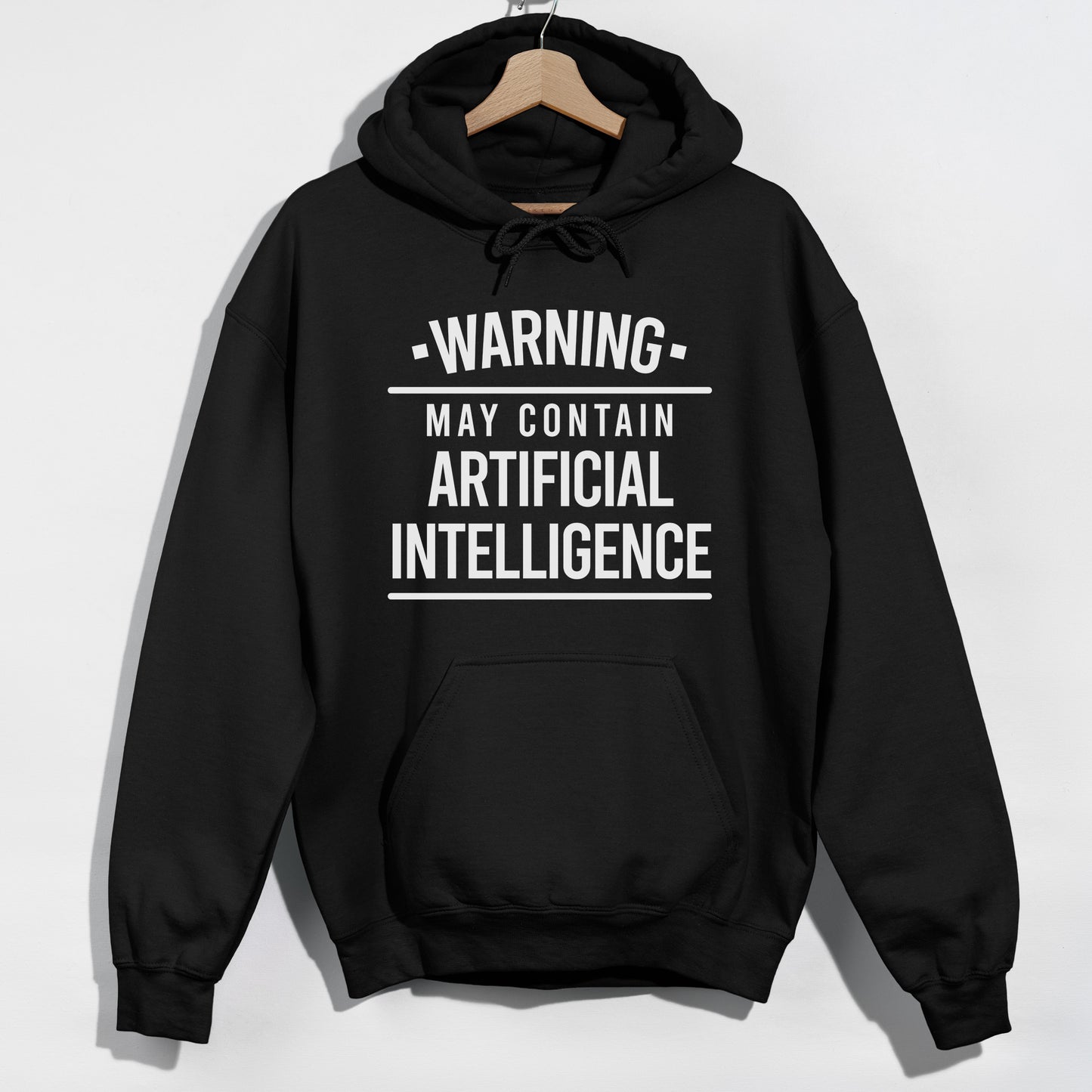 May Contain Artificial Intelligence AI - Funny Slogan Graphic Hoodie