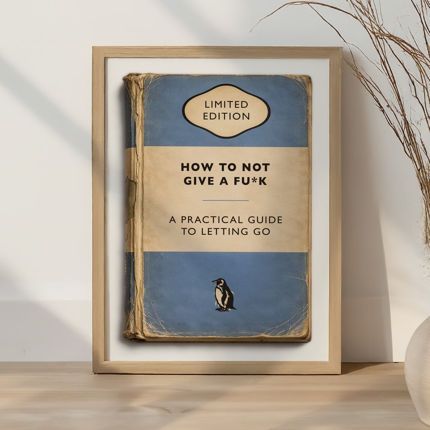 Vintage Book Cover Print - How To Not Give a Fu*k