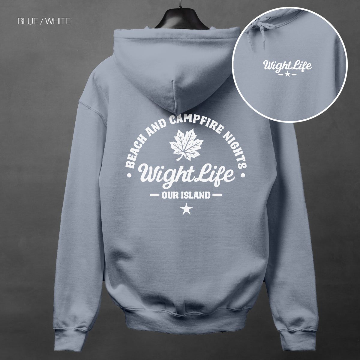 Wight Life Hoodie - Beach and Campfire Nights - Unisex Hoodie