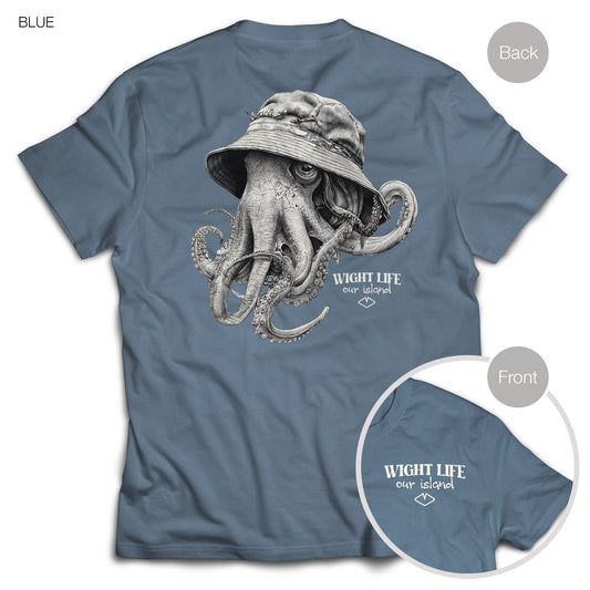 Wight Life T-Shirt - Bucket Hat Octopus- Unisex Isle of Wight Tee