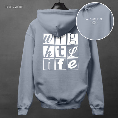 Wight Life Hoodie - Typo Boxes - Isle of Wight Hoodie