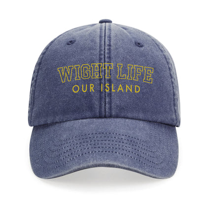 Wight Life Logo College Baseball Cap - Isle of Wight Collection
