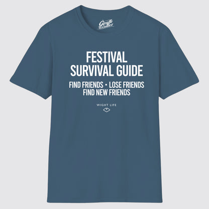 Wight Life T-Shirt - Festival Survival find Friends T Shirt- Unisex Isle of Wight Tee