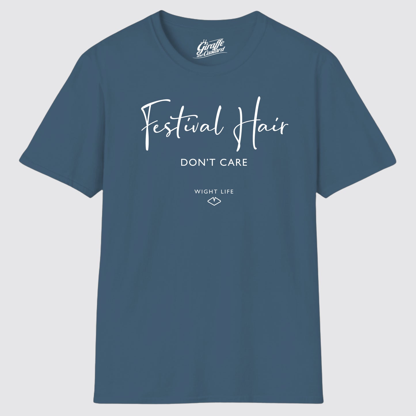 Wight Life T-Shirt - Festival Hair Don't Care - Unisex Isle of Wight Tee