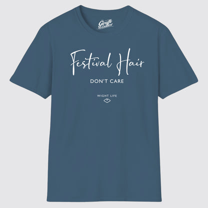 Wight Life T-Shirt - Festival Hair Don't Care - Unisex Isle of Wight Tee