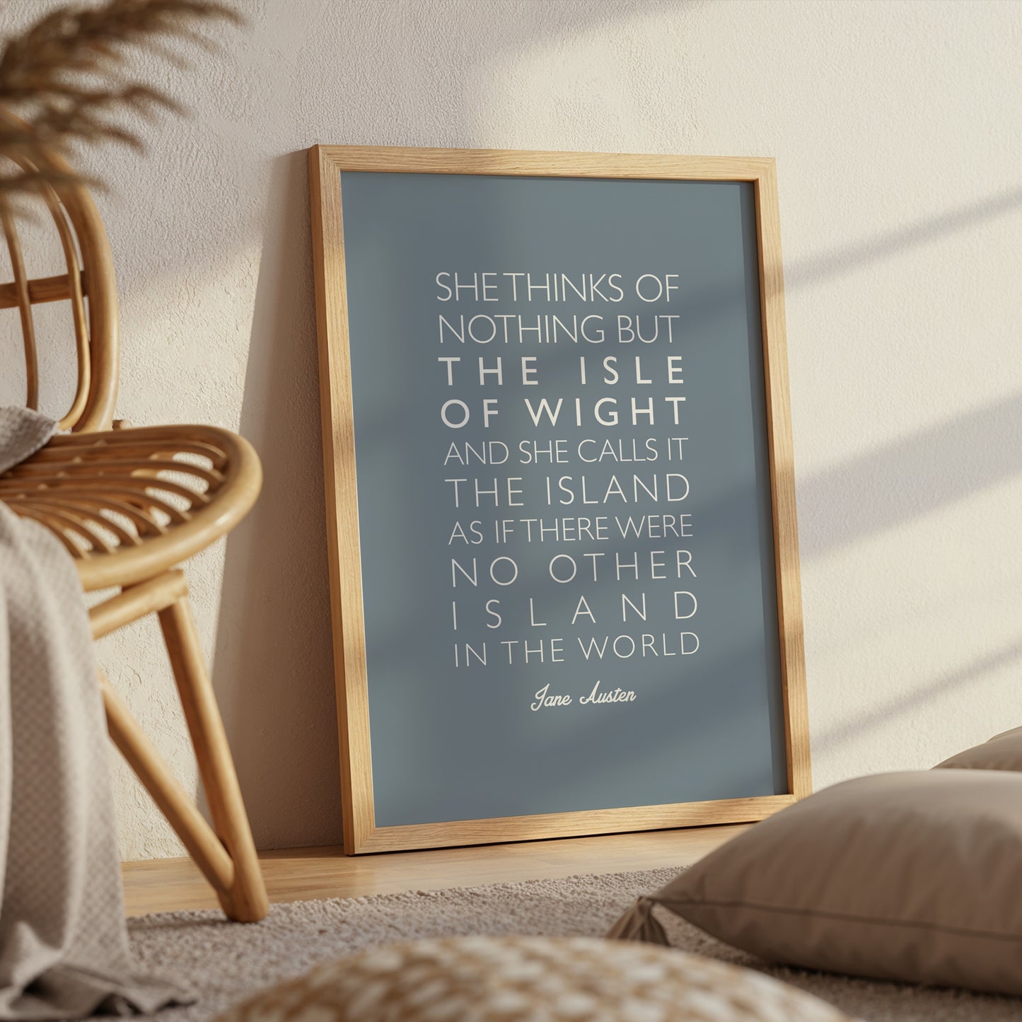 Jane Austen Isle of Wight Quote Print, Island Wall Art, Literary Poster, Isle of Wight Gift, Minimalist Typography Print A4 A3 A2 A1