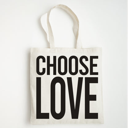 Funny Slogan Tote Bag – “Choose Love”