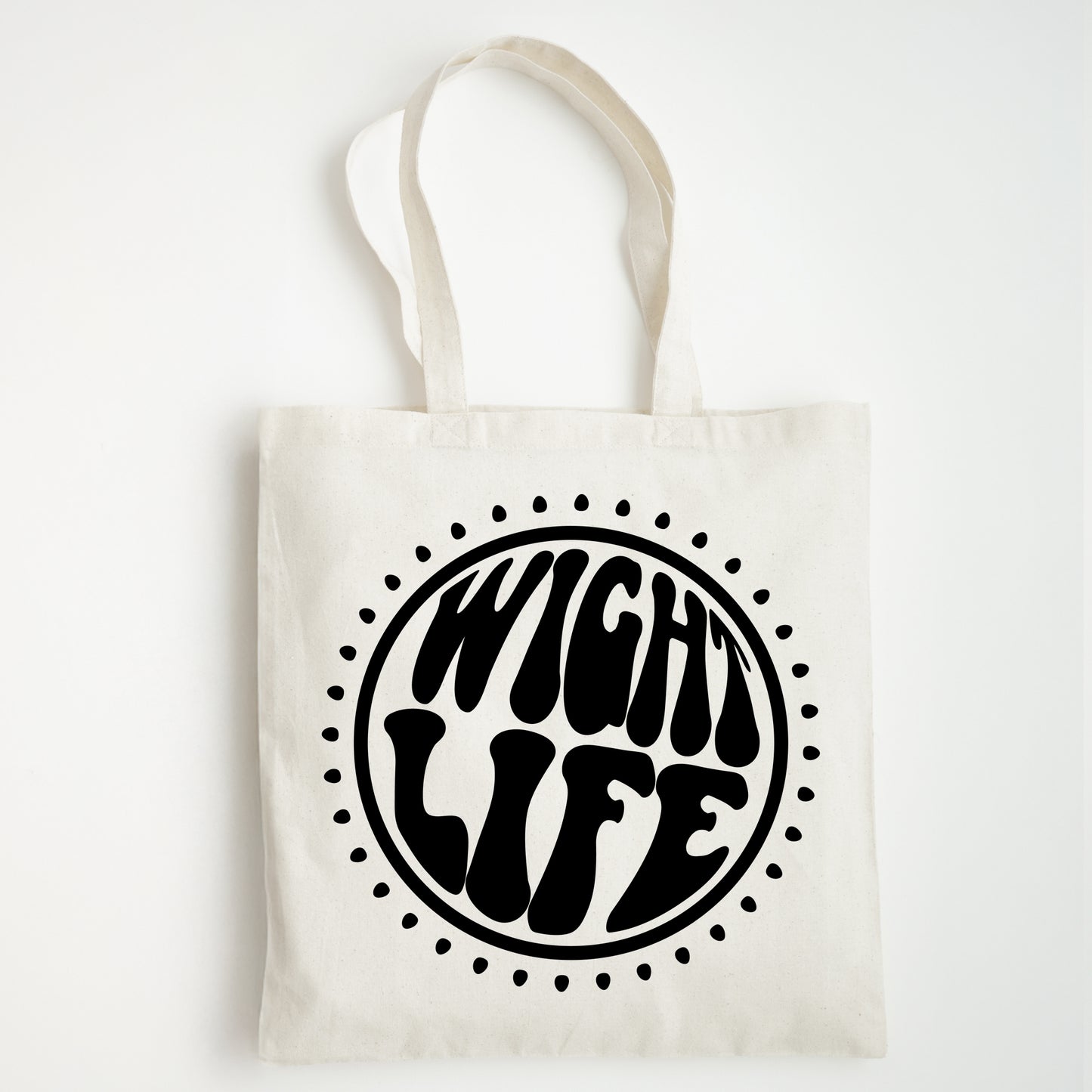 Wight Life Tote Bag - Sixties Power Circle - Shopping Bag