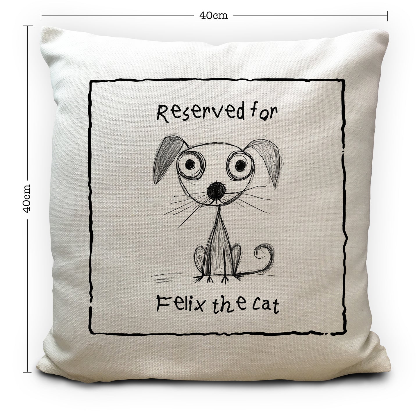 Personalised Cat Cushion Cover, Reserved For Pet Pillow, Custom Cat Name Cushion, Funny Cat Lover Gift, Pet Owner Gift, Cat Mum Dad