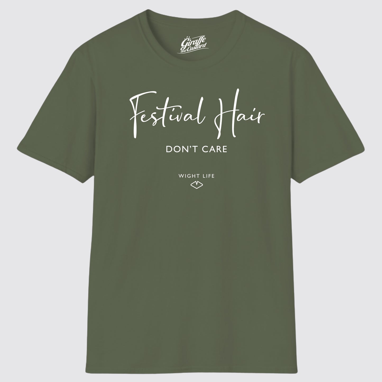 Wight Life T-Shirt - Festival Hair Don't Care - Unisex Isle of Wight Tee