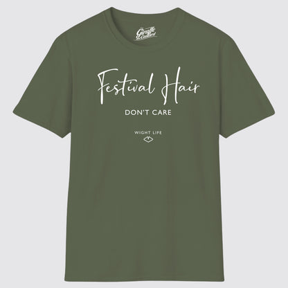 Wight Life T-Shirt - Festival Hair Don't Care - Unisex Isle of Wight Tee