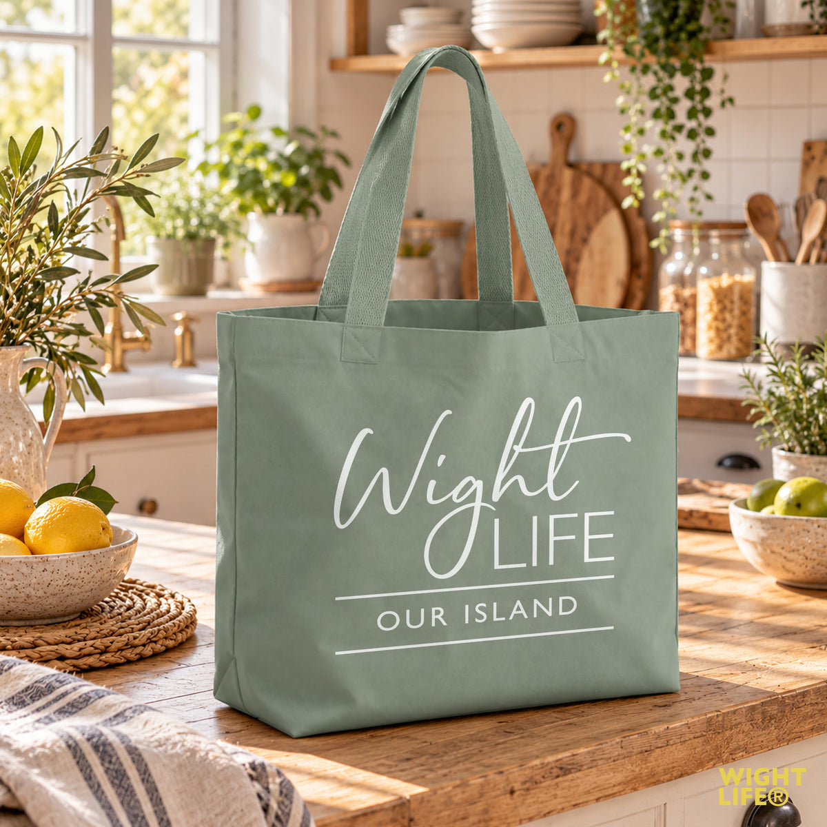 Wight Life Our Island Heavyweight Canvas Tote Shopping Bag