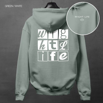 Wight Life Hoodie - Typo Boxes - Isle of Wight Hoodie