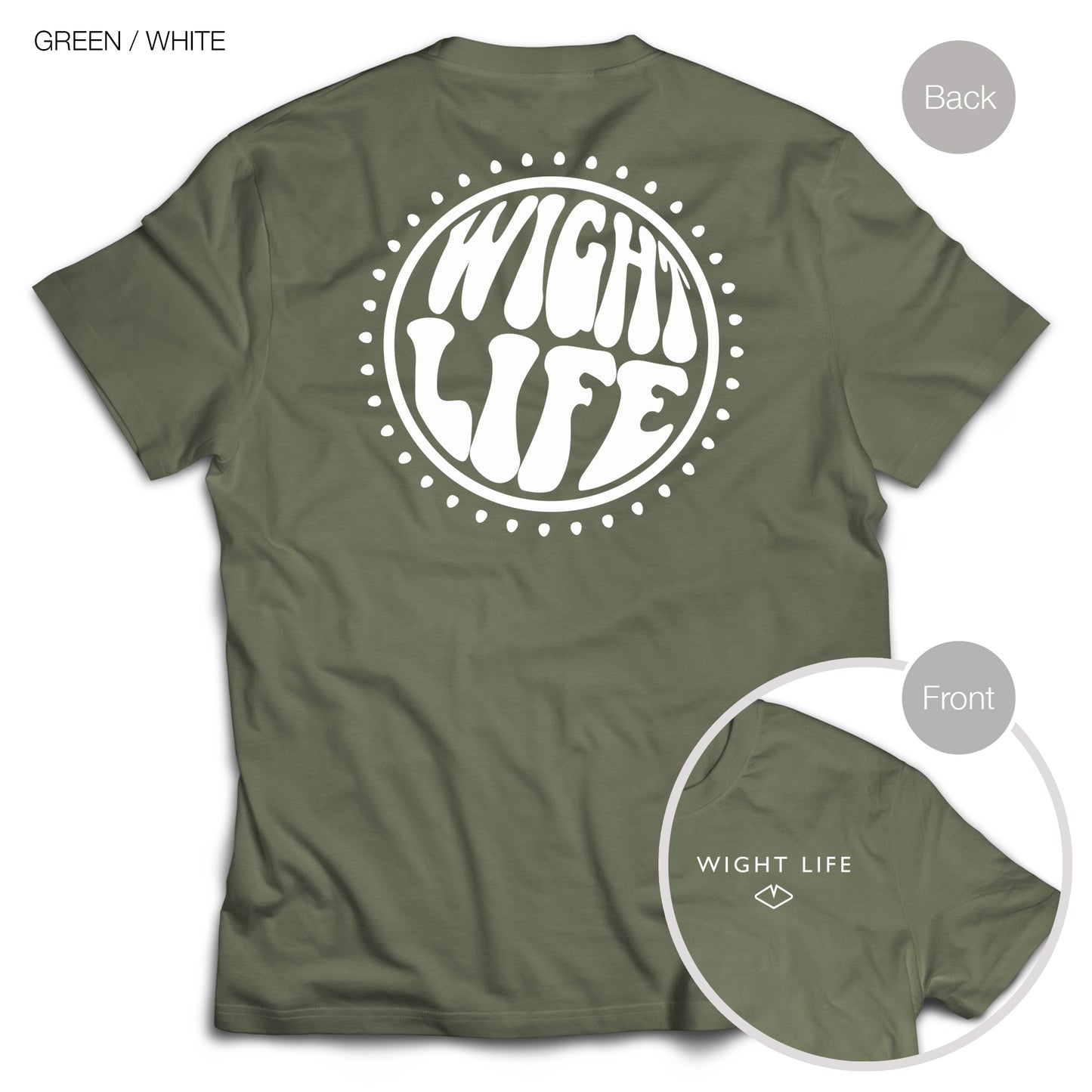 Wight Life T-Shirt - 60s Power Circle- Unisex Isle of Wight Tee