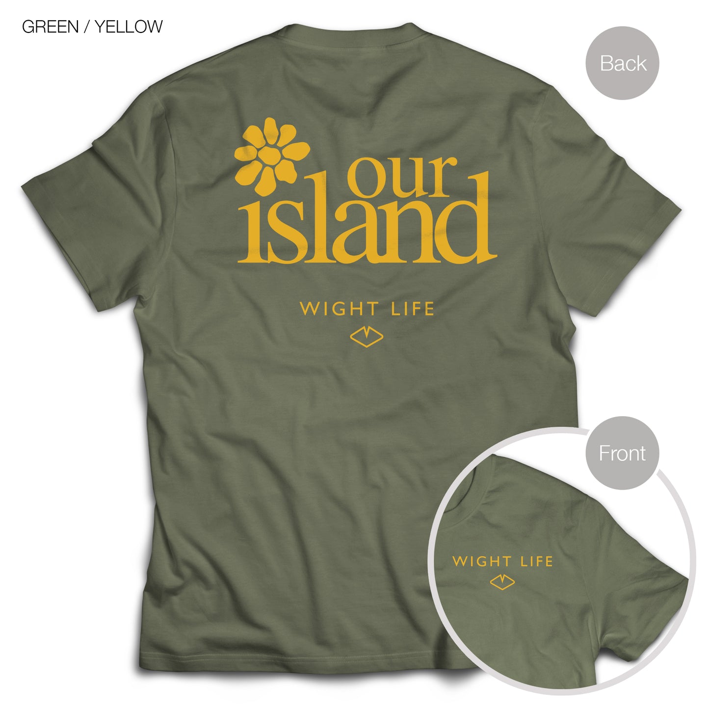 Wight Life T-Shirt - Our Island flower- Unisex Isle of Wight Tee