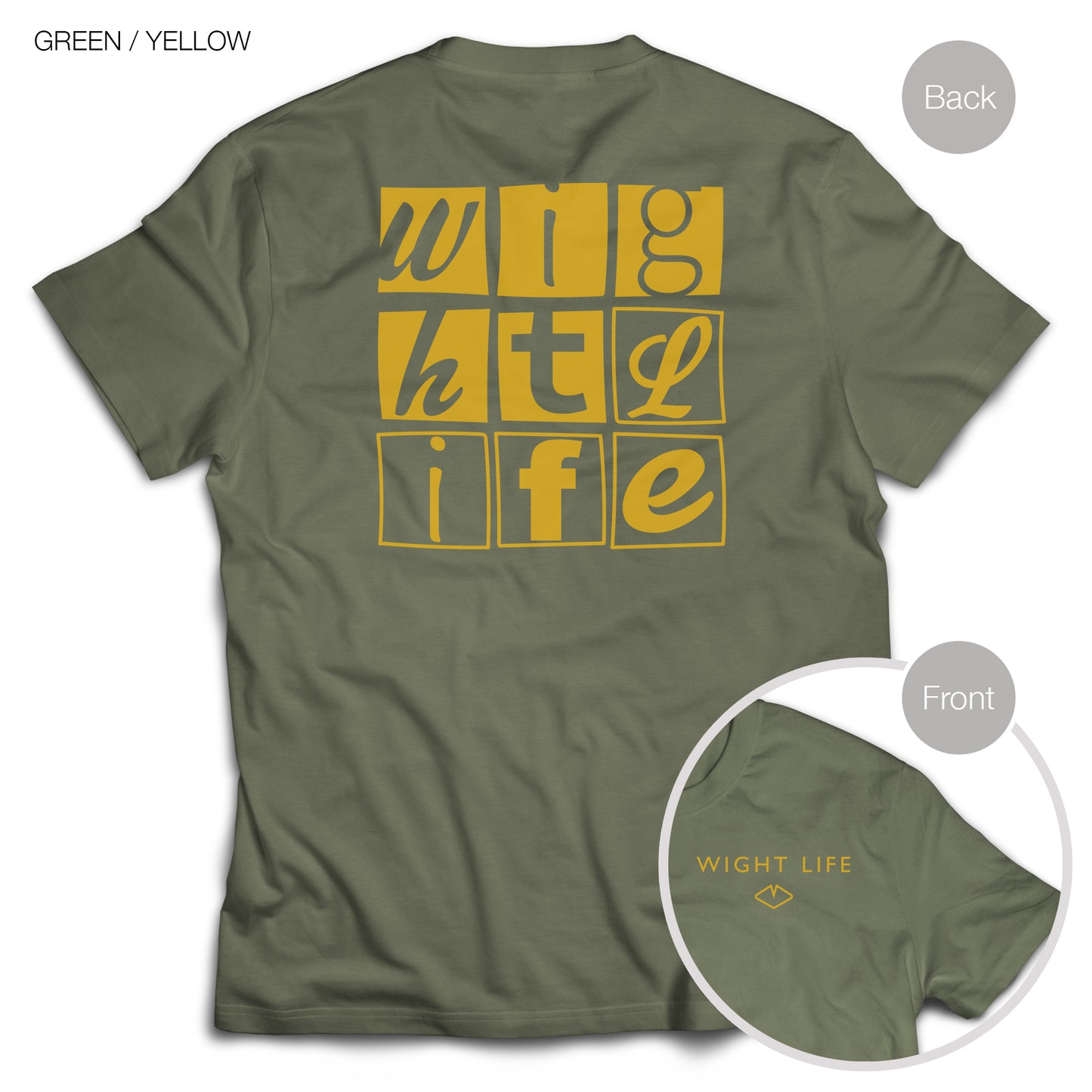 Wight Life T-Shirt - Typo Boxes- Unisex Isle of Wight Tee
