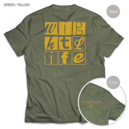 Wight Life T-Shirt - Typo Boxes- Unisex Isle of Wight Tee