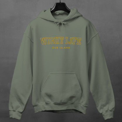 Wight Life Hoodie - College University Style - Isle of Wight Hoodie