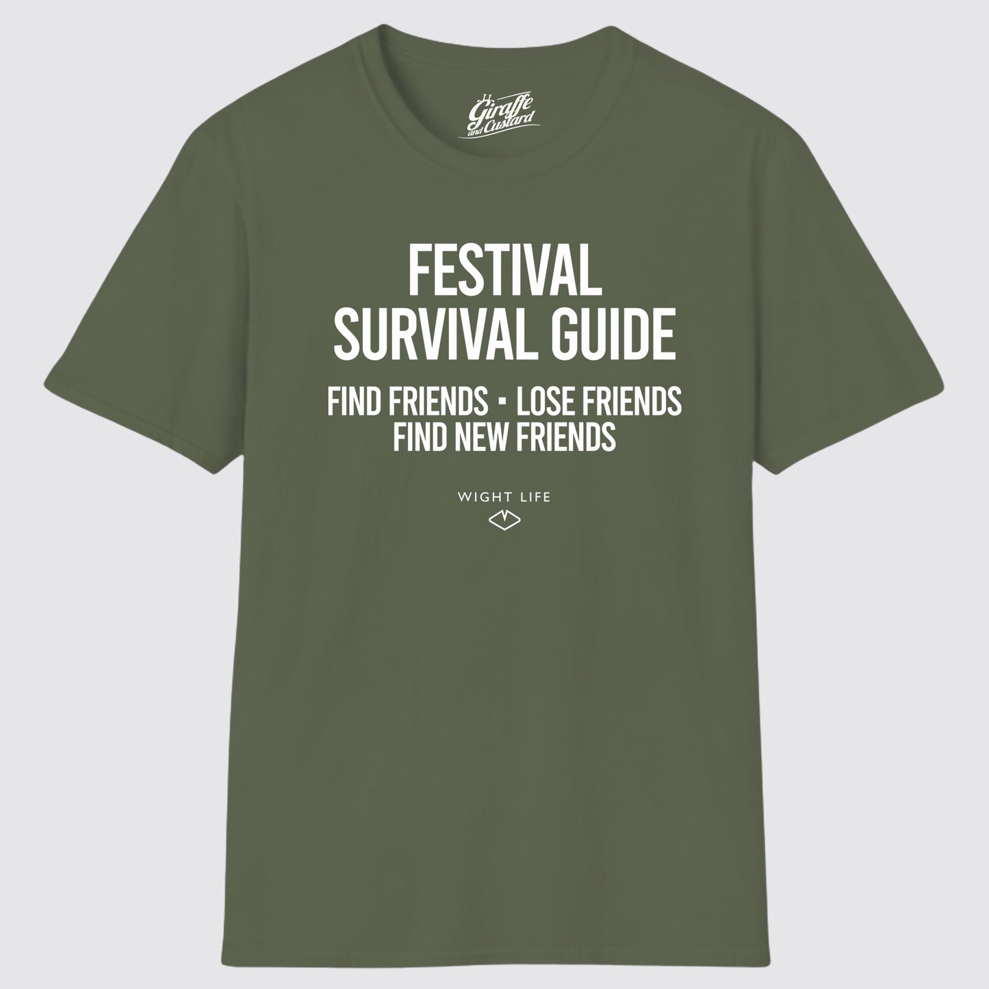Wight Life T-Shirt - Festival Survival find Friends T Shirt- Unisex Isle of Wight Tee