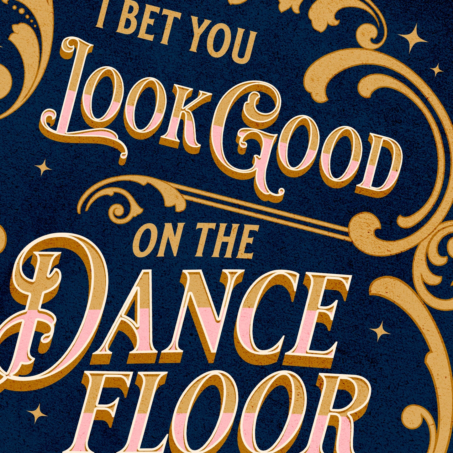 Good on the dance floor music lyrics art print poster close 3
