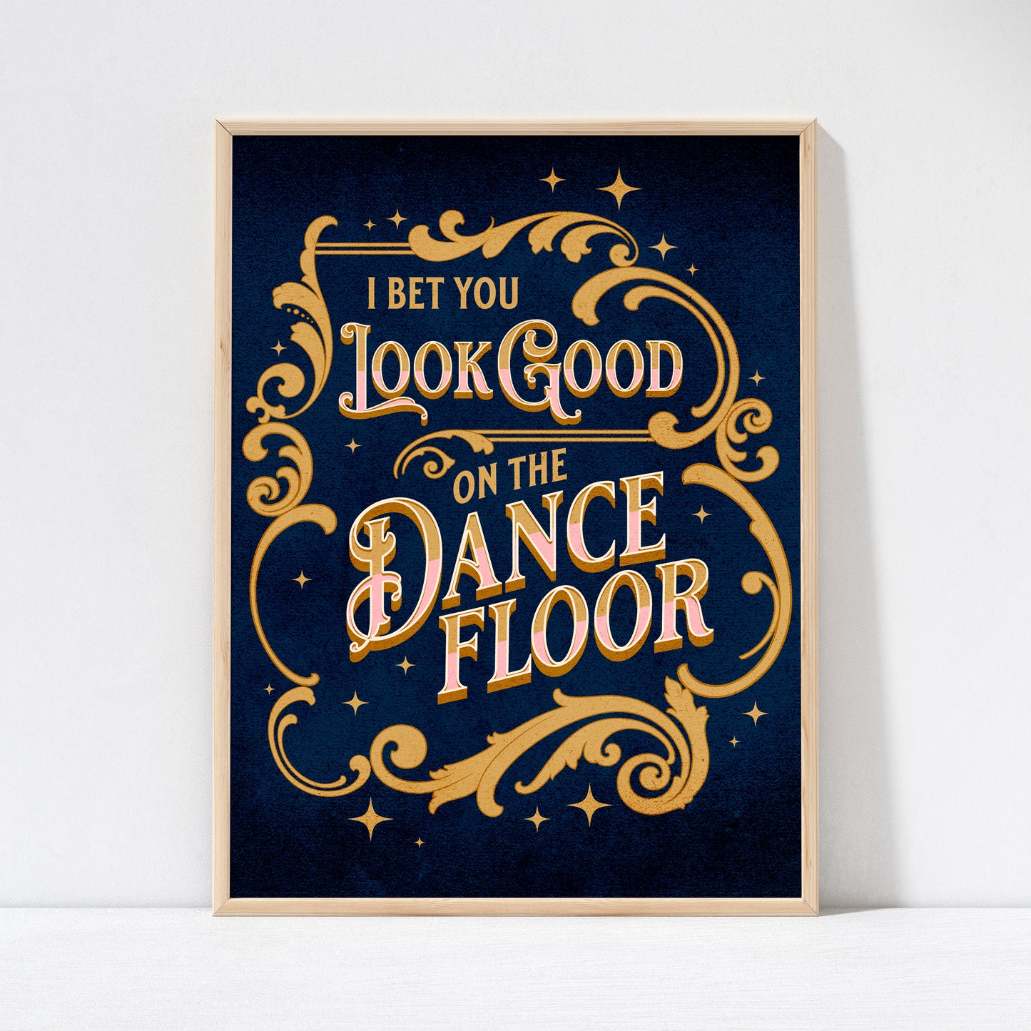 Good on the dance floor music lyrics art print poster