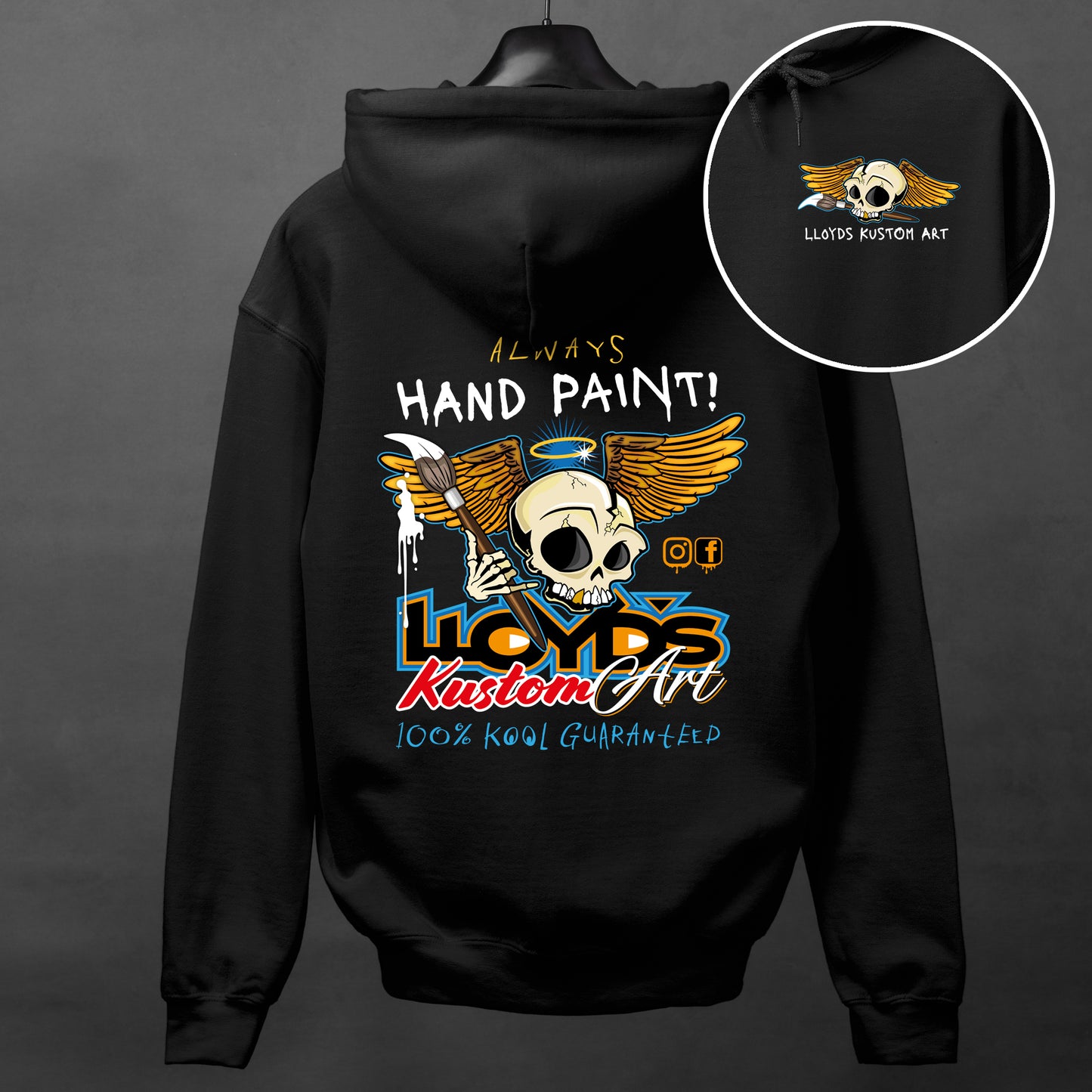 Lloyd's Kustom Art Hoodie - Always Hand Paint - Unisex Hoodie