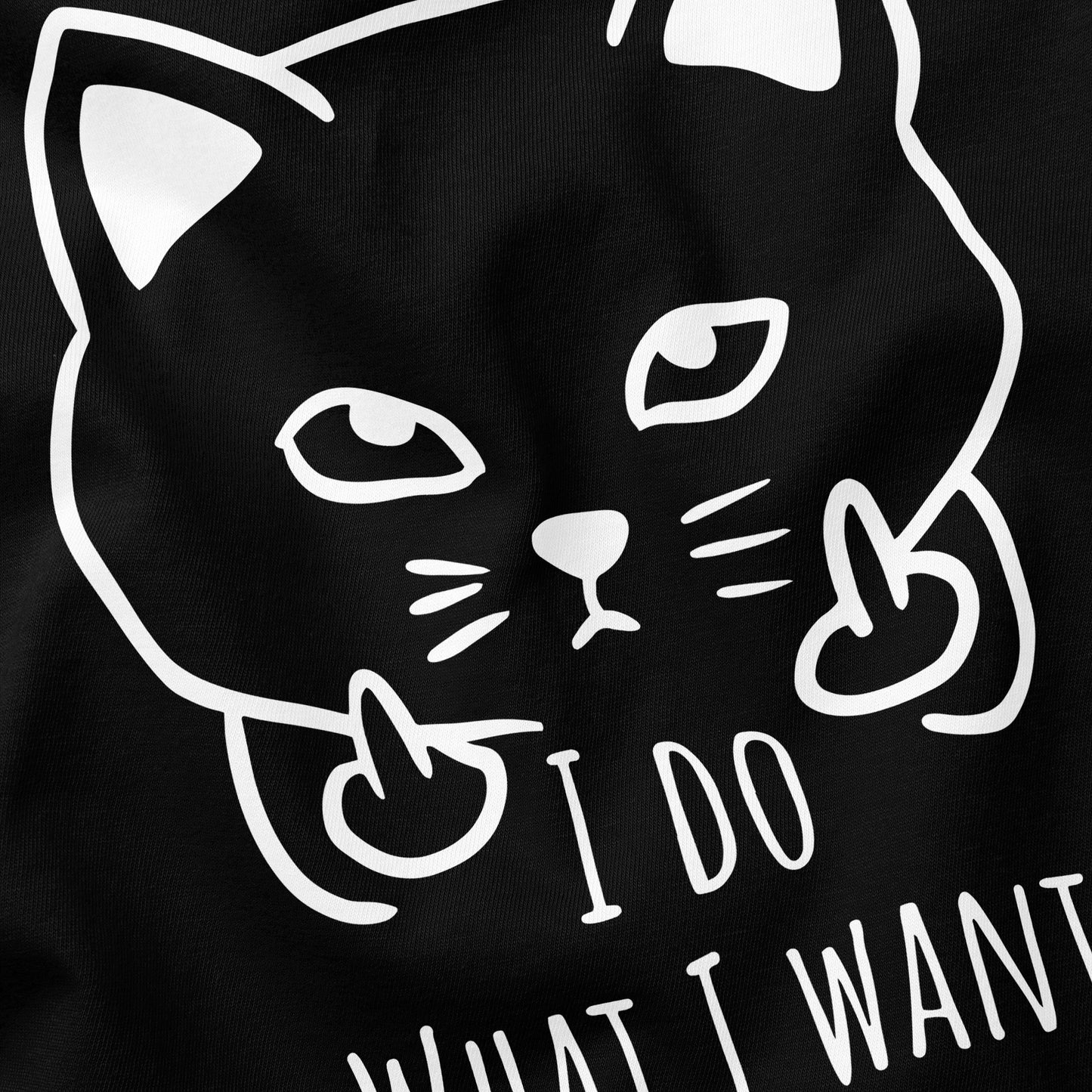 I Do What I Want Cat T-Shirt - Rude Funny Slogan T-Shirt - Cat Lover