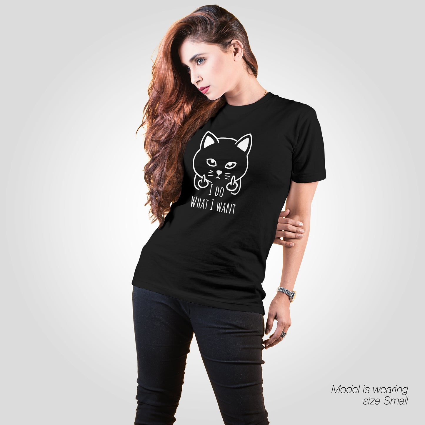 I Do What I Want Cat T-Shirt - Rude Funny Slogan T-Shirt - Cat Lover