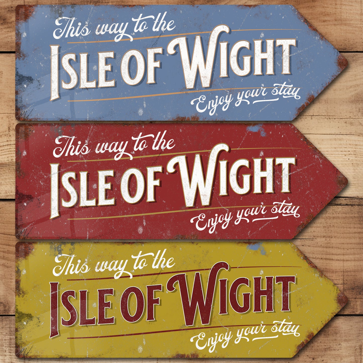 This Way to The Isle of Wight Metal Vintage Style Sign | Isle of Wight Gift