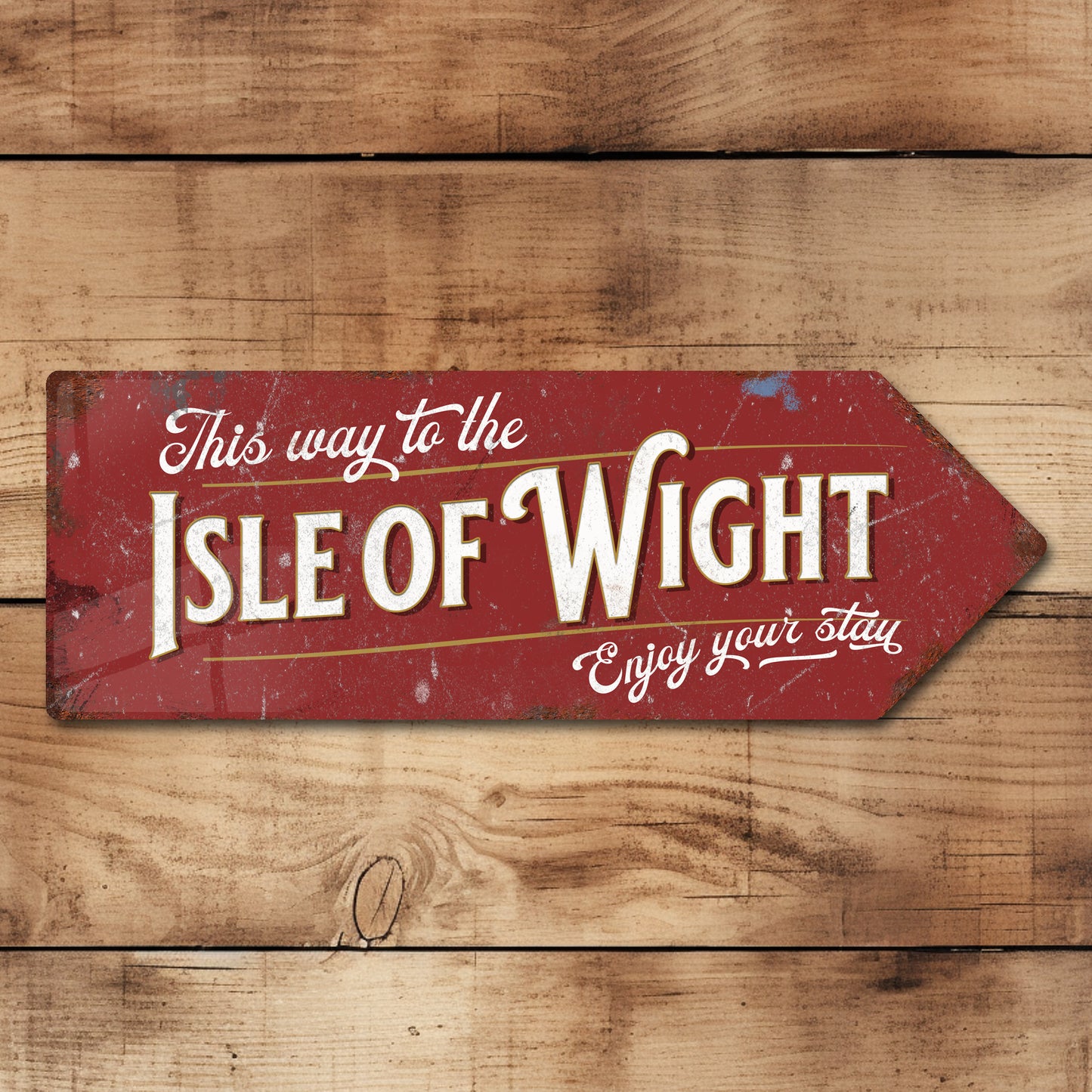 This Way to The Isle of Wight Metal Vintage Style Sign | Isle of Wight Gift