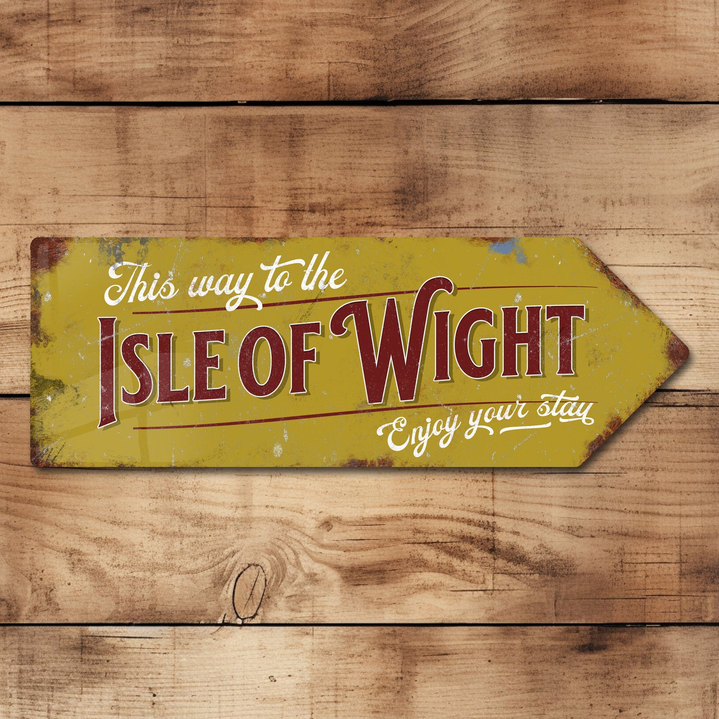 This Way to The Isle of Wight Metal Vintage Style Sign | Isle of Wight Gift