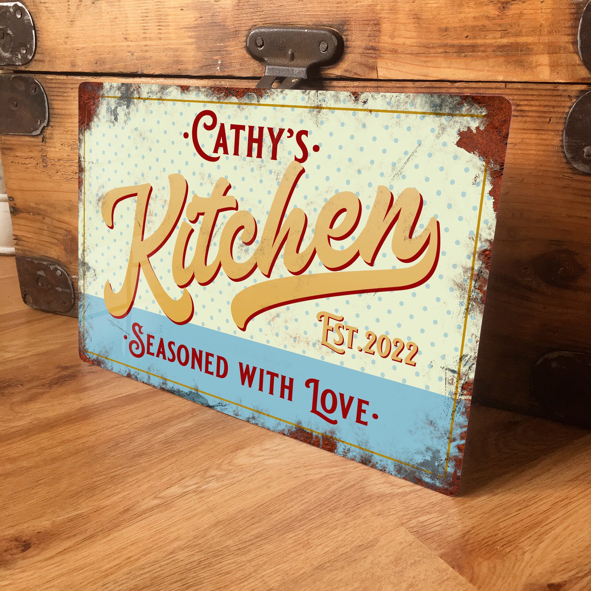 personalised kitchen sign 1950s diner sign