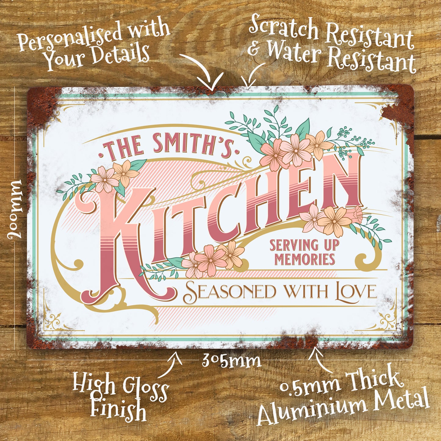 personalised kitchen sign custom home sign details