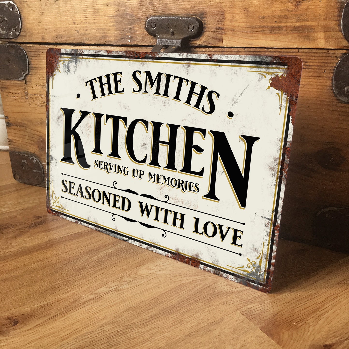 personalised kitchen sign family name sign
