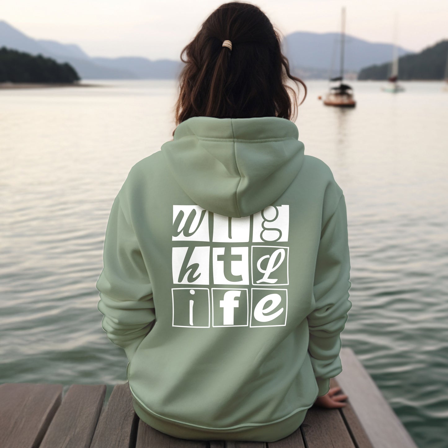 Wight Life Hoodie - Typo Boxes - Isle of Wight Hoodie