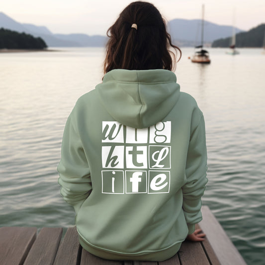 Wight Life Hoodie - Typo Boxes - Isle of Wight Hoodie