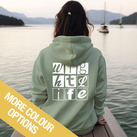 Wight Life Hoodie - Typo Boxes - Isle of Wight Hoodie