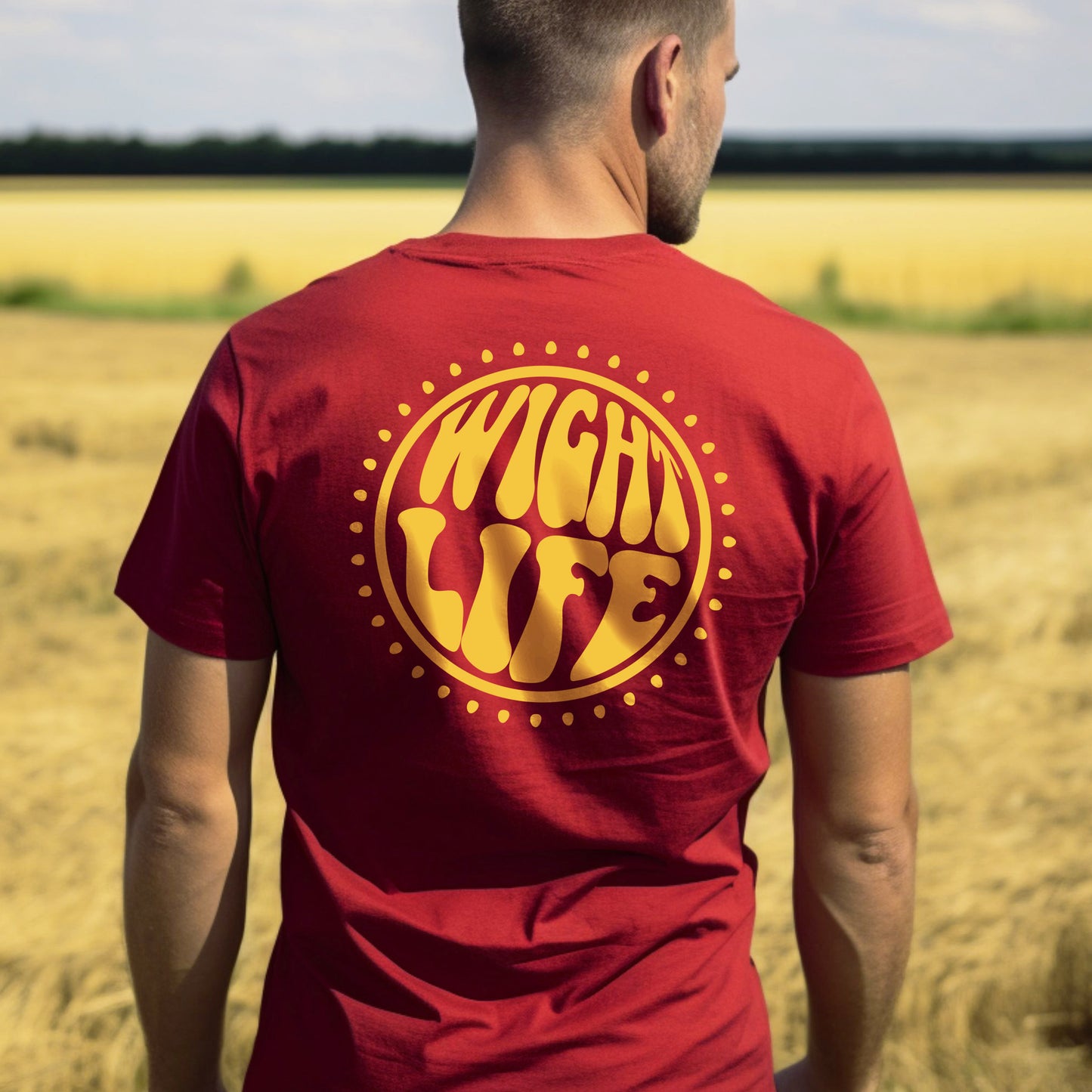 Wight Life T-Shirt - 60s Power Circle- Unisex Isle of Wight Tee